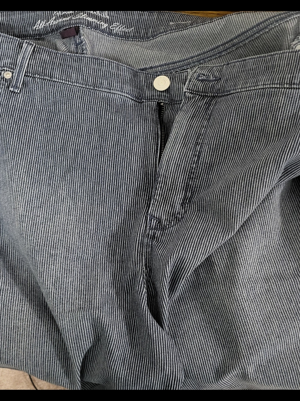Striped Cotton Shorts in Navy and White SIZE 24W NWT